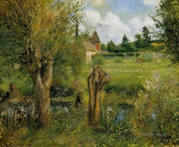 Camille Pissarro Painting - Las orillas del Epte en Eragny 1884 Camille Pissarro